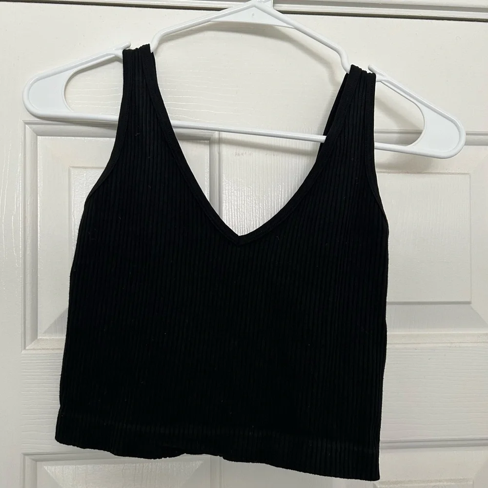 Black Ribbed Tank - Picture 1 of 3